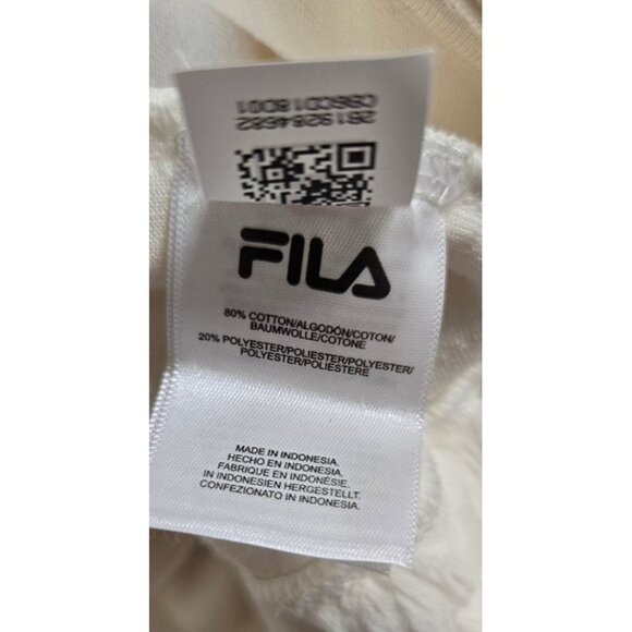 Fila Creamy White Velour Track Jacket – Retro Sporty Style, 2X, Ribbed Cuffs NWT - Picture 9 of 12